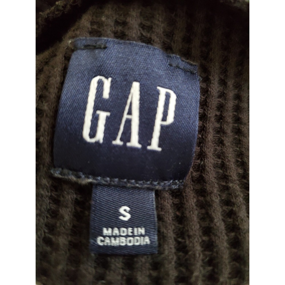 Gap Split-Hem Waffle Turtleneck Pullover Small Bl… - image 5
